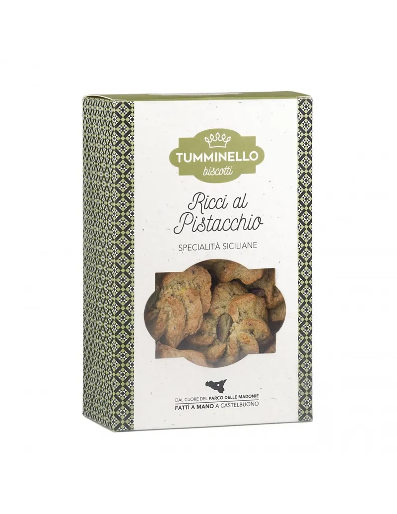 Biscotti Ricci al pistacchio Tumminello nella confezione
