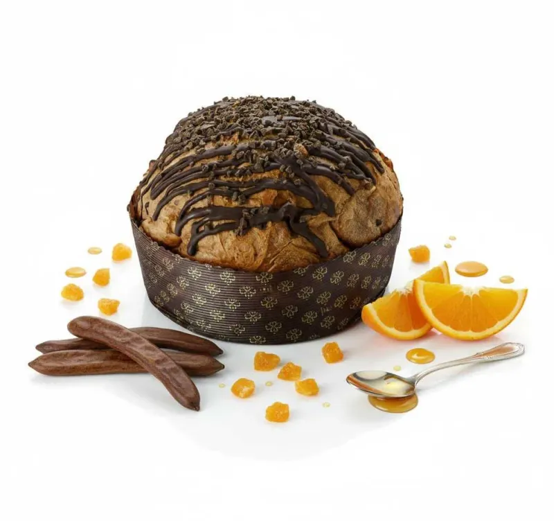 Panettone al carrubo con arancia e miele